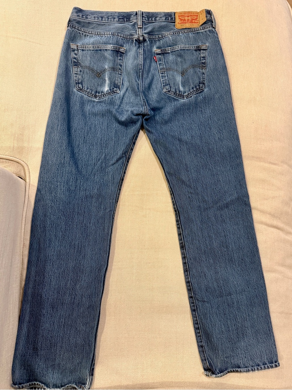 Levi's 501 Straight Leg Soft and Perfectly Well Loved. Men or Women. 100% Cotton